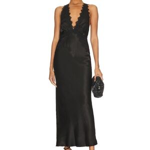 Shona Joy Camille Lace Cross Back Midi Dress - (US 2)